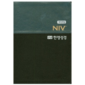 자체브랜드 NIV 큰글한영성경 (대/단본/색인/무지퍼/NKNI82AB/그레이 다크브라운)